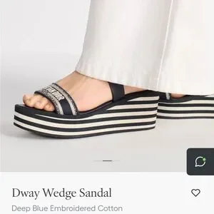 Dior | Shoes | Christian Dior Black And Cream Dway Wedge